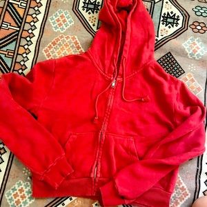 Brandy Melville red crystal hoodie